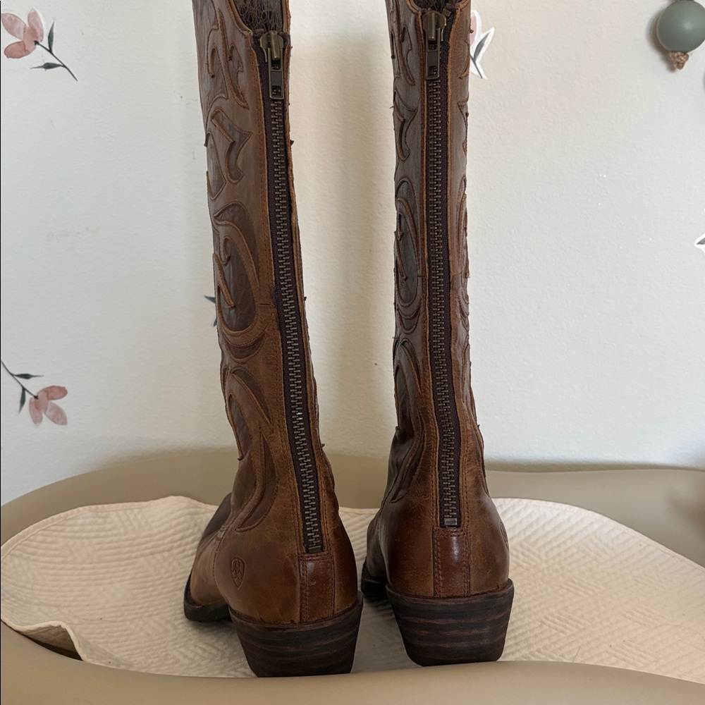 Ariat Lyric Western Style X Toe Cowboy Boots Brown Leather 10014111 Women's 6.5 - Picture 7 of 9